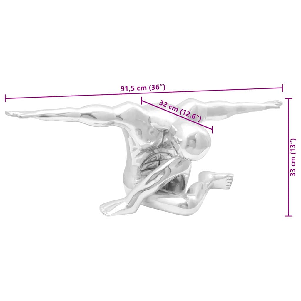 Sculpture Silver 91.5 x 32 x 33 cm Aluminium